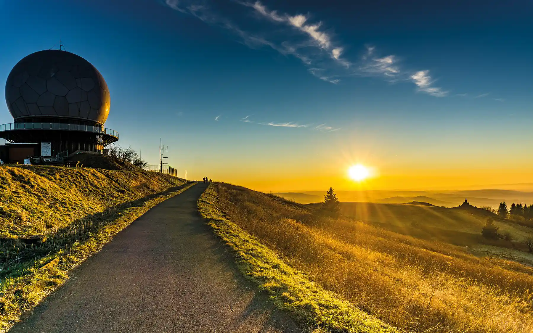 The Radom on the summit of the Wasserkuppe in evening light